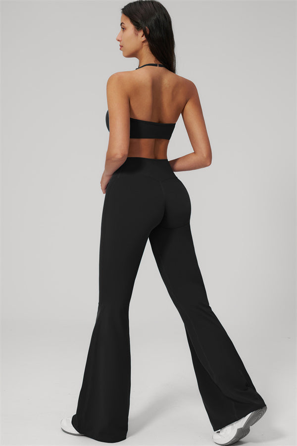 Conjunto de 2 piezas Rapture: Sujetador deportivo y Leggings acampanados