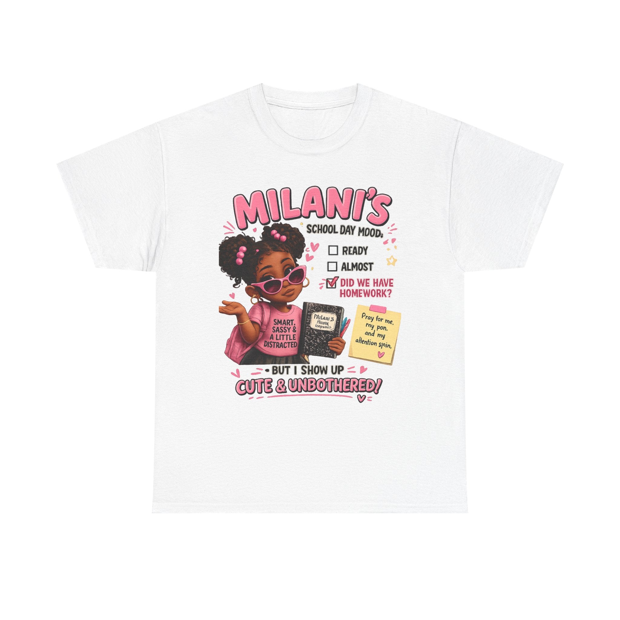 Kids T-Shirt — "Milani's School Days" Cute, Smart & Sassy Back-to-School Tee