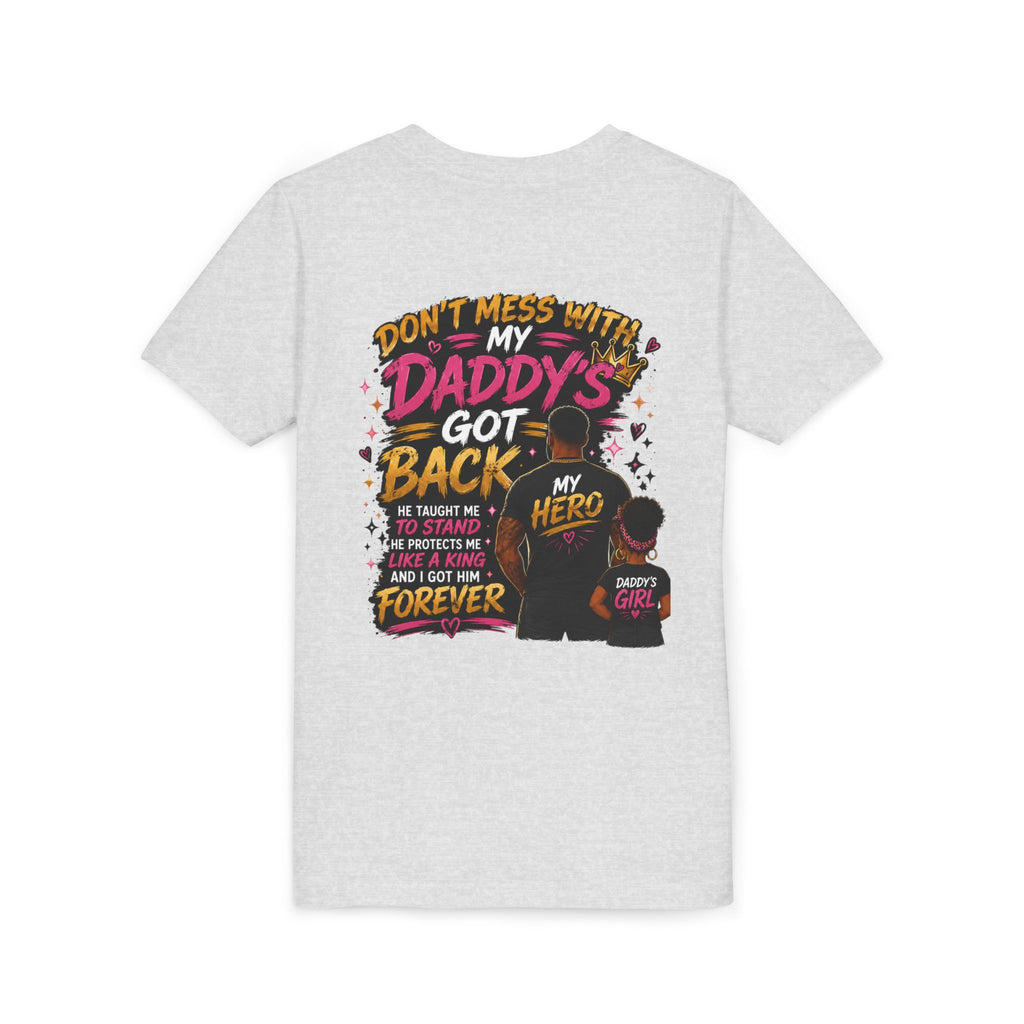 Daddy & Me Youth Tee — "Protected by My Daddy" Father-Daughter Graphic Shirt