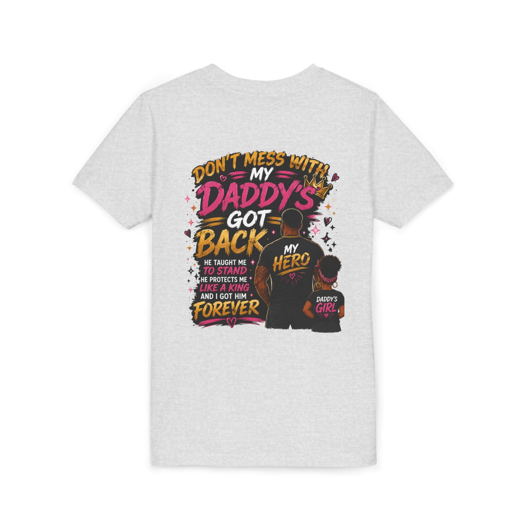 Daddy & Me Youth Tee — "Protected by My Daddy" Father-Daughter Graphic Shirt