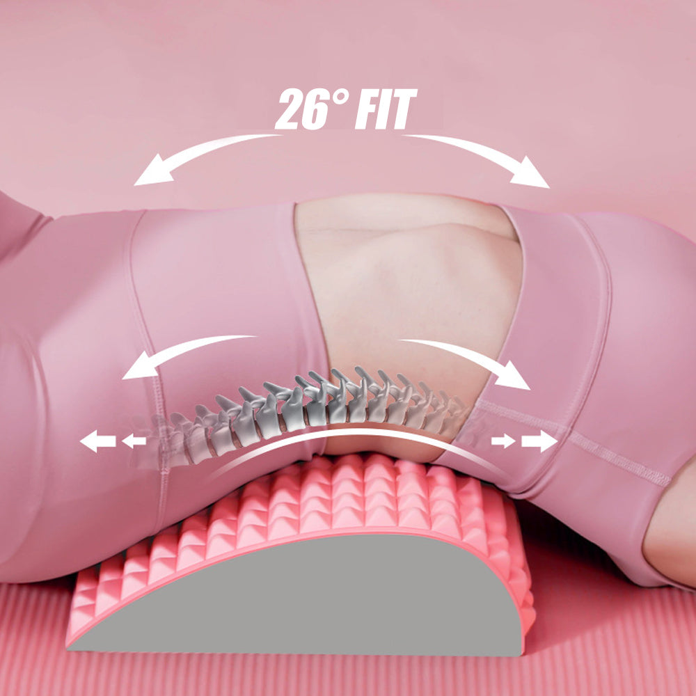 Almohada de estiramiento de espalda, soporte lumbar y cervical, masajeador para cuello, cintura, espalda, ciática, hernia de disco, alivio del dolor, masaje, relajación