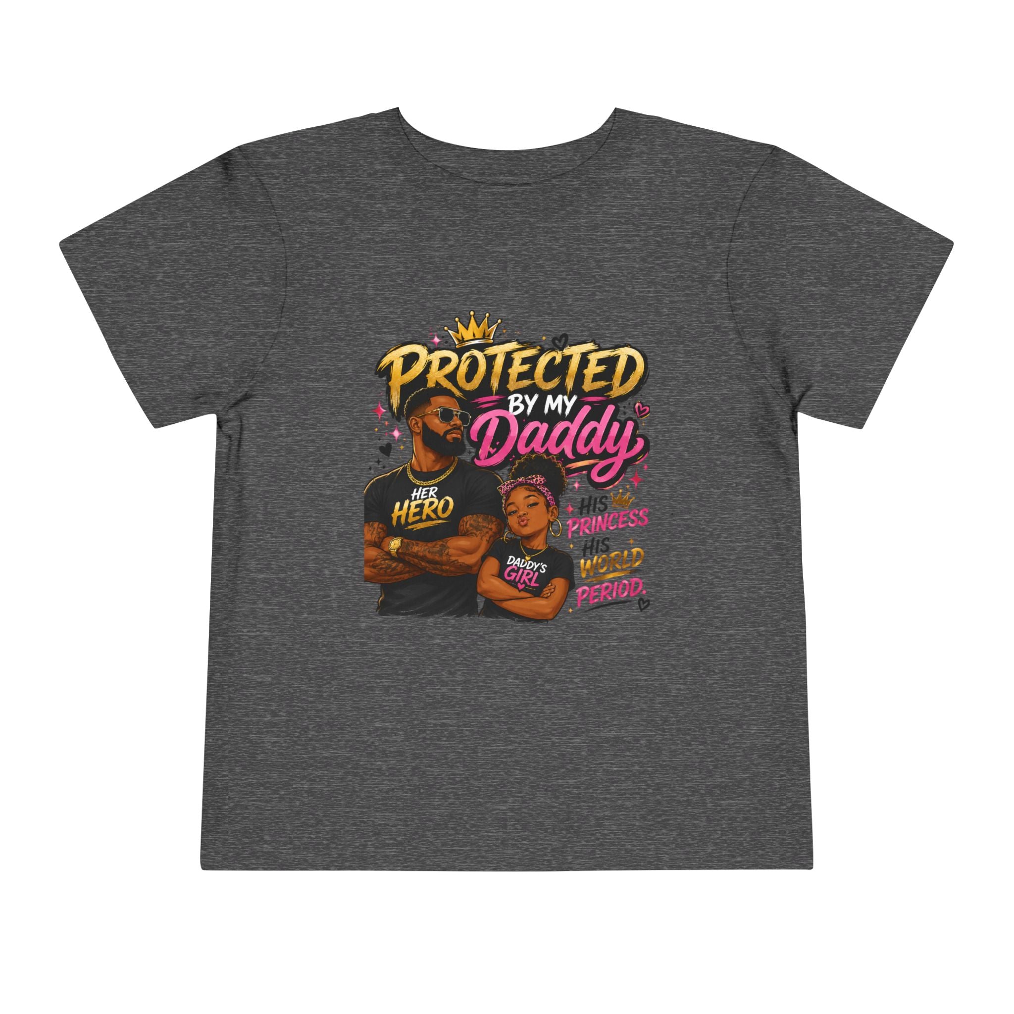 Toddler Tee — "Protected by My Daddy" Daddy’s Girl Graphic Shirt