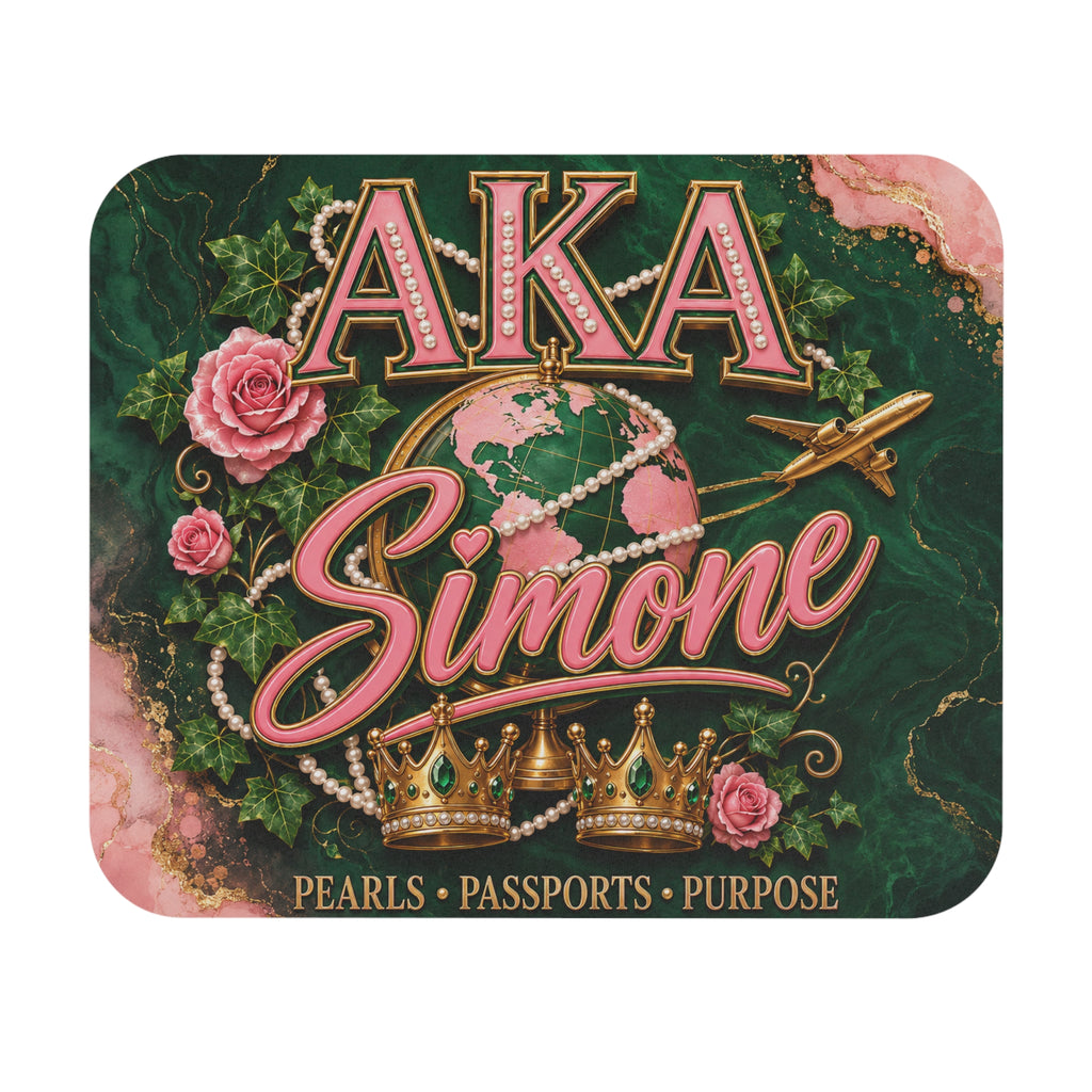 AKA Simone Mouse Pad — Pearls Passports Purpose Travel & Sorority Desk Mat