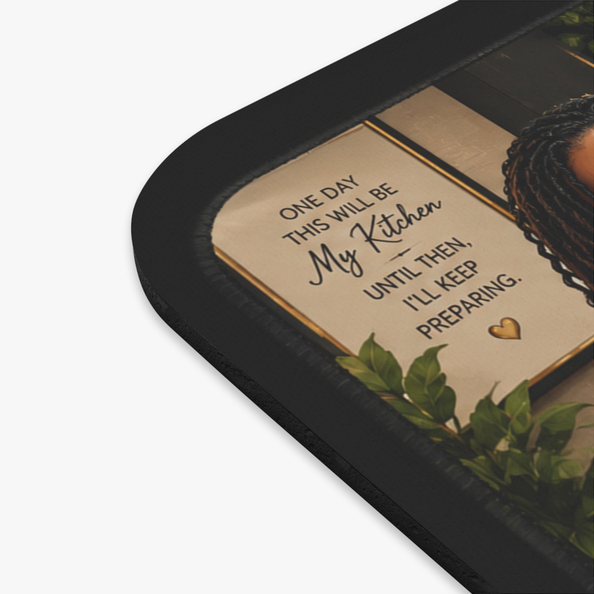 Personalized Cooking Mouse Pad — “Fatima: Cooking Up Something Bigger” Inspirational Kitchen Desk Mat