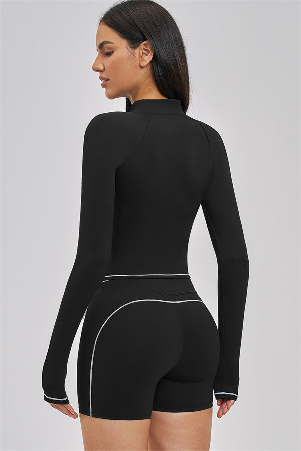 Conjunto de 3 piezas de chaqueta, top corto y pantalón corto Unbound