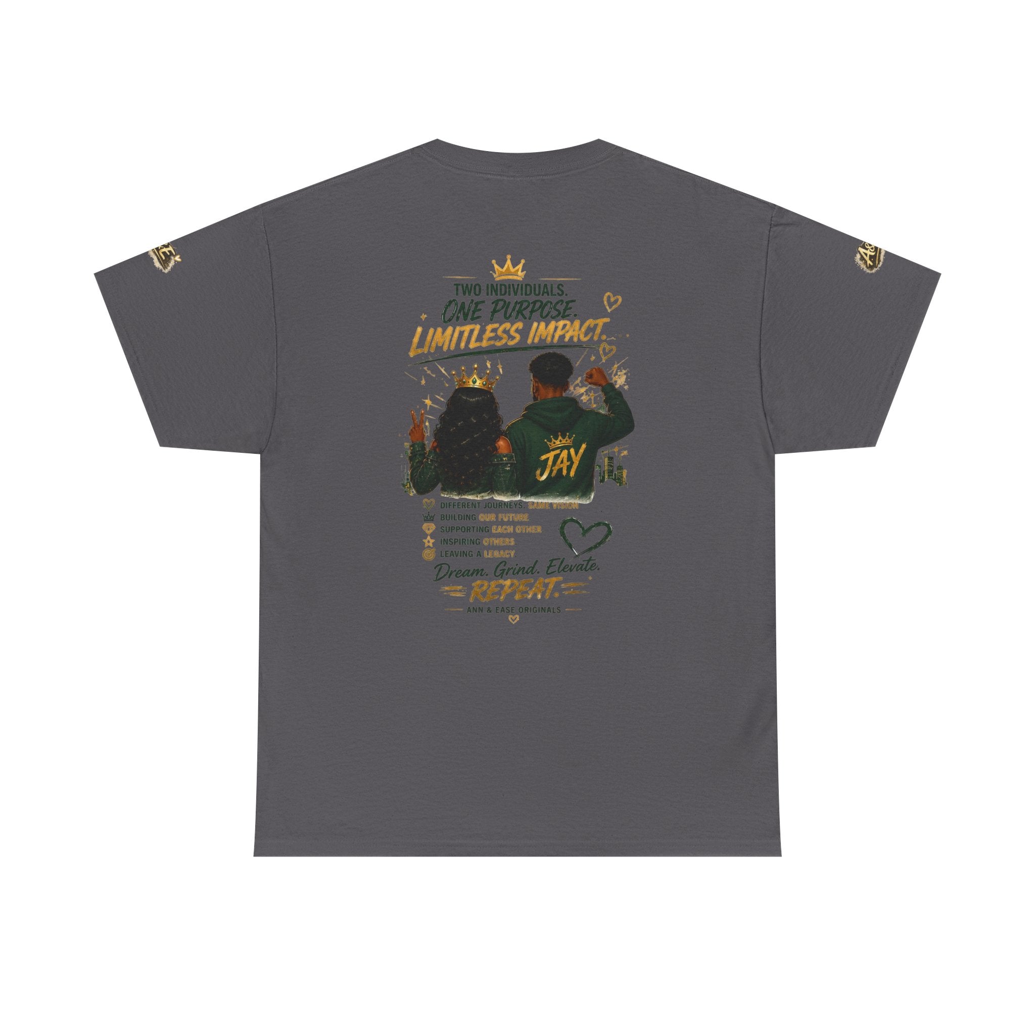 Camiseta gráfica para parejas Lead Together — Camiseta inspiradora para parejas "Built Different"