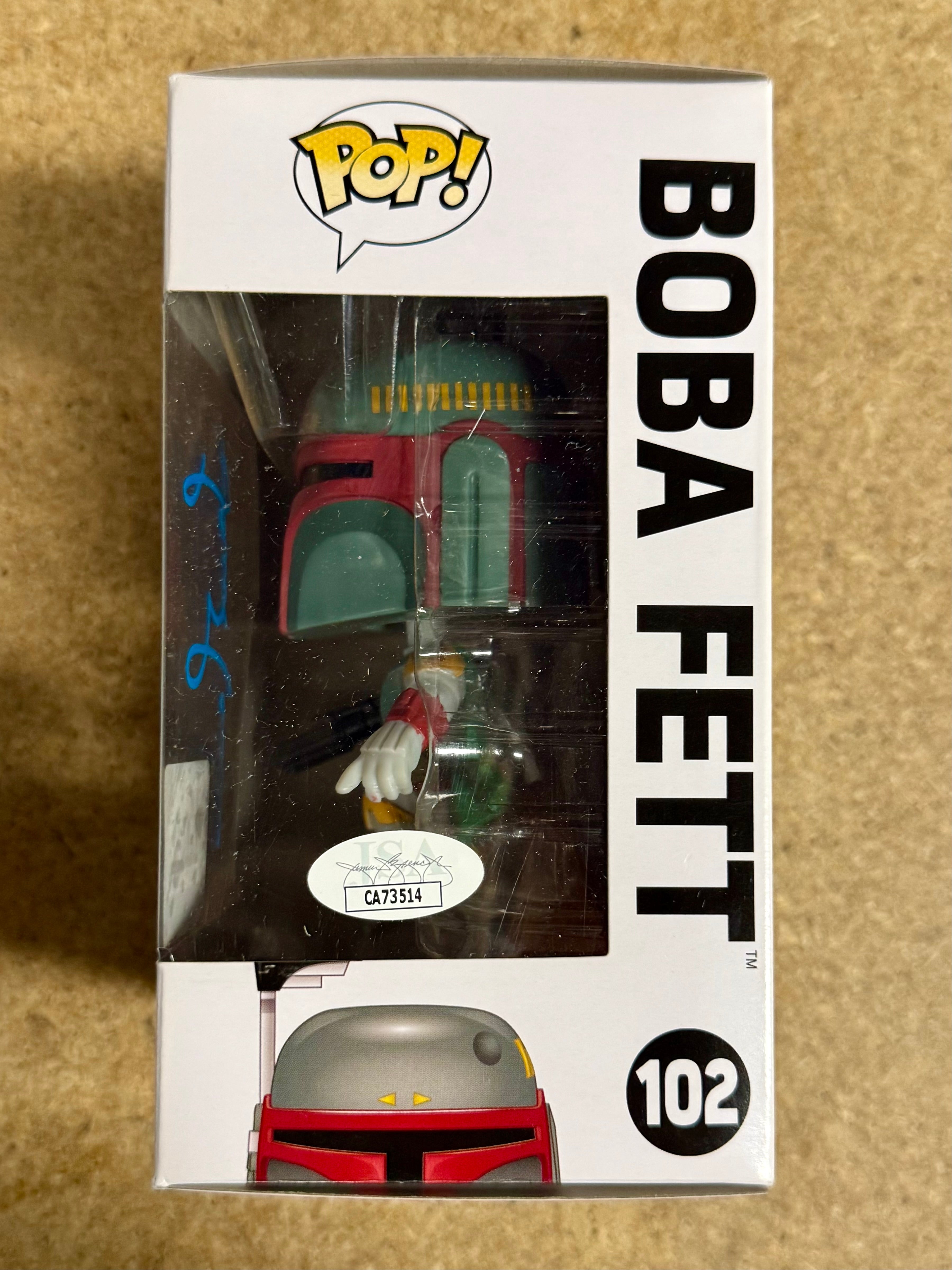 Temuera Morrison Signed Star Wars Boba Fett Funko Pop! #102 Smuggler’s Bounty Vaulted Exclusive With JSA COA