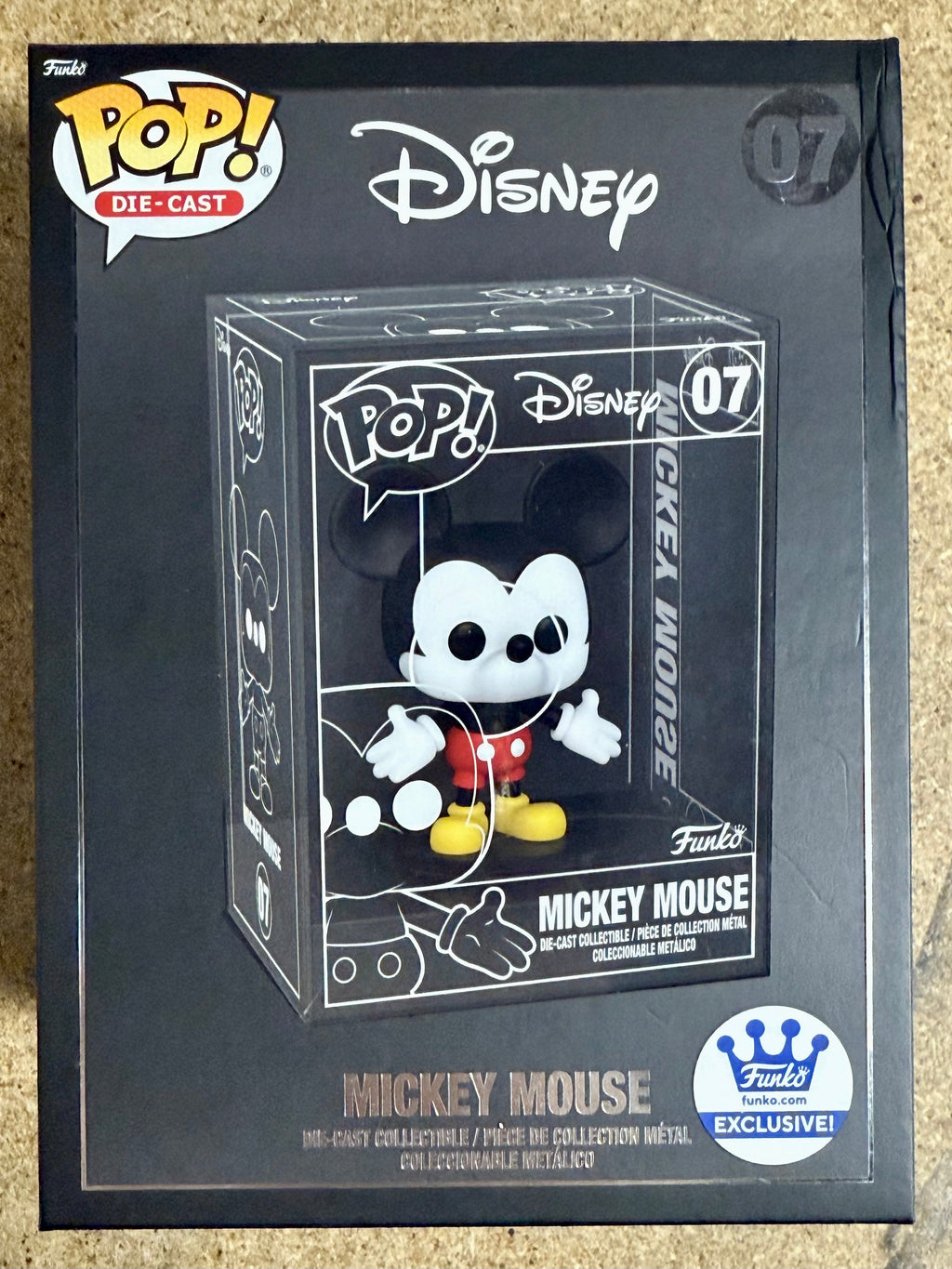 Funko Pop! Die-Cast Mickey Mouse #07 Disney Funko Shop Exclusivo 2022
