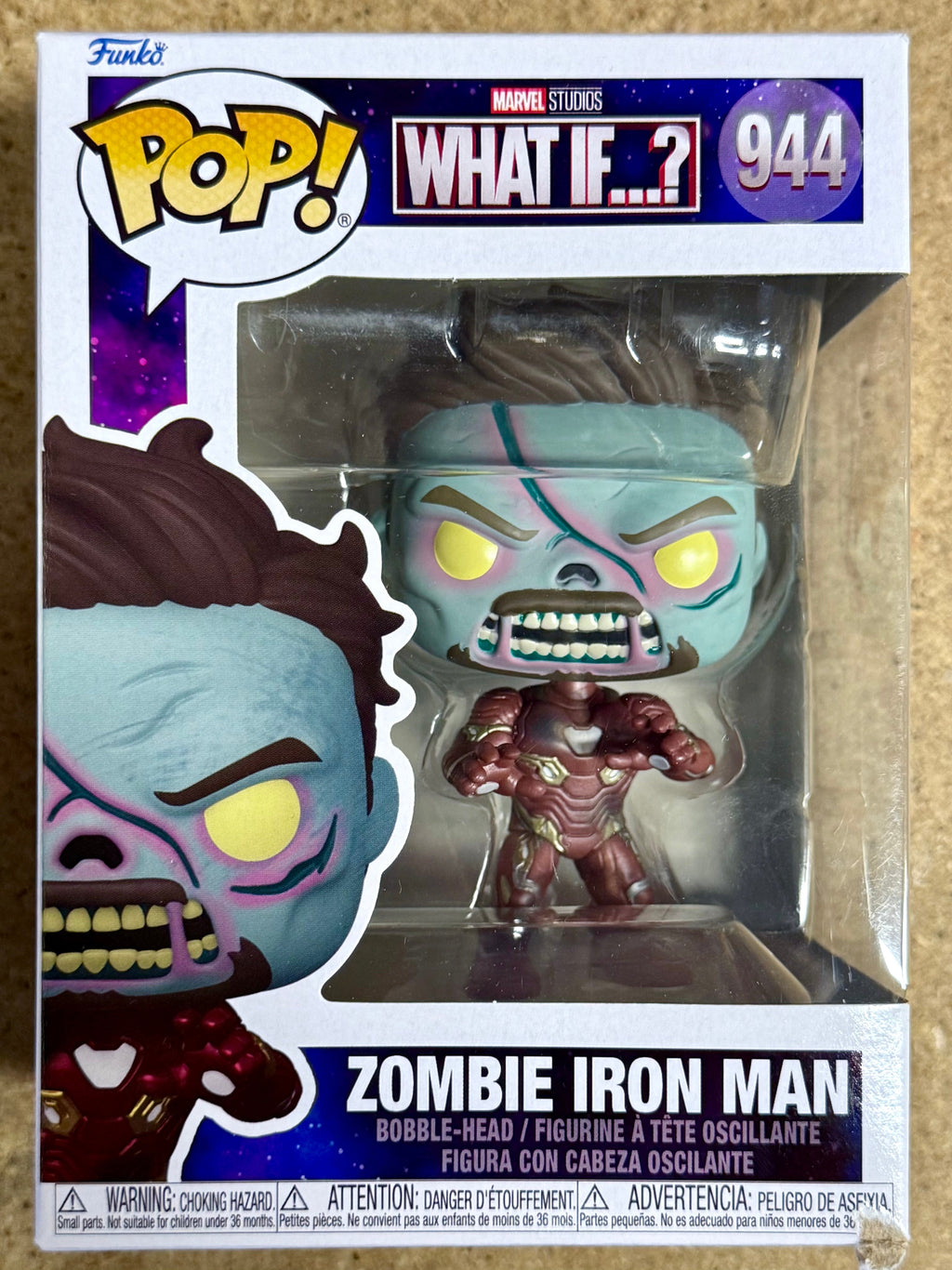 Funko Pop! Marvel Zombie Iron Man #944 Marvel Studios Disney + ¿Qué Pasaría Si? 2021