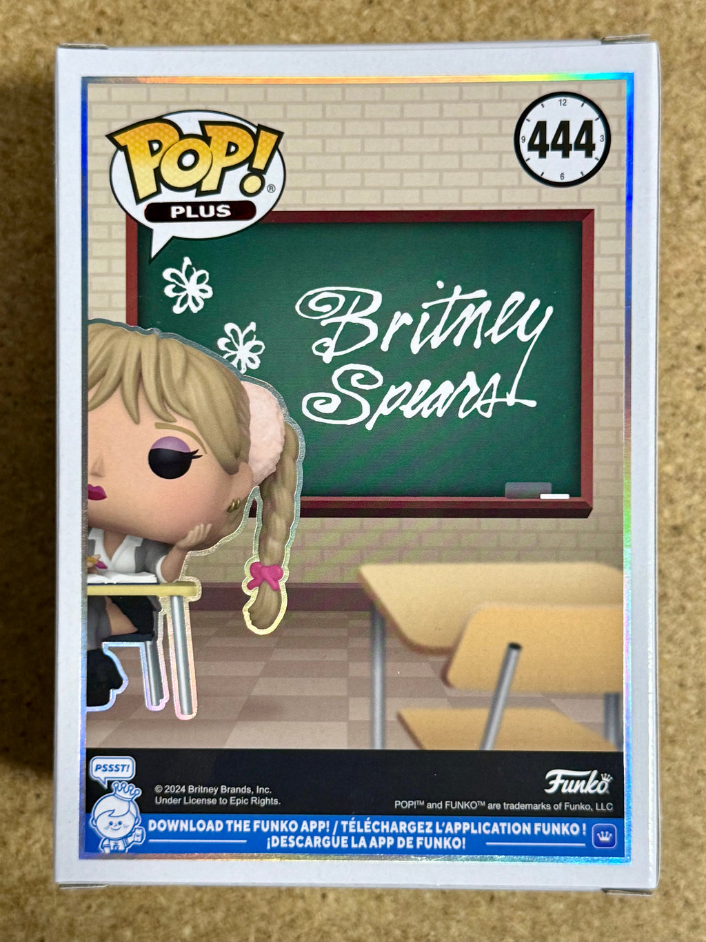 Funko Pop! Rocks Plus School Girl Britney Spears At Desk #444 Hit Me Baby One More Time