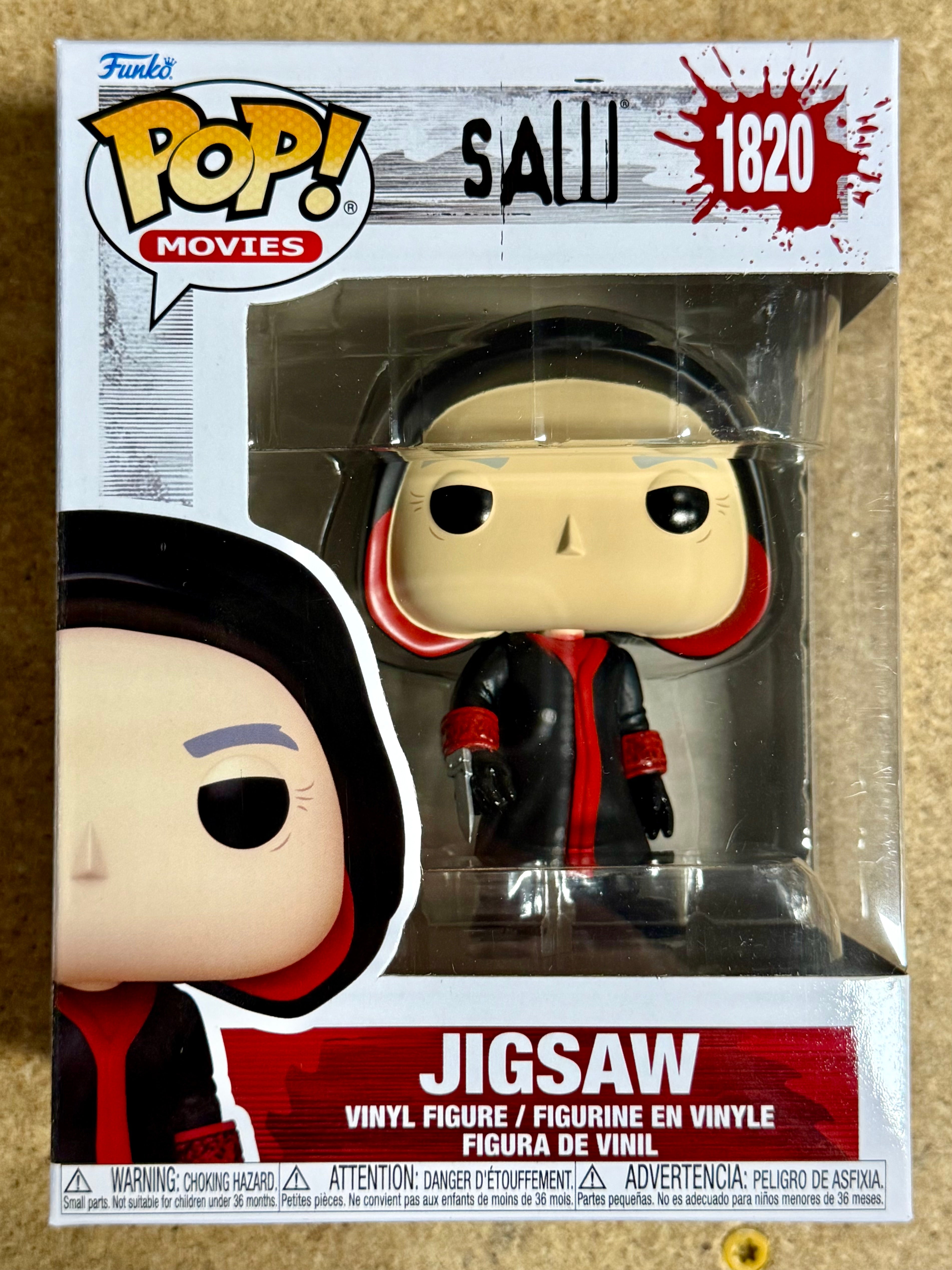 ¡Funko Pop! Películas Jigsaw con Capucha #1820 Saw Terror 2025 Asesino en Serie