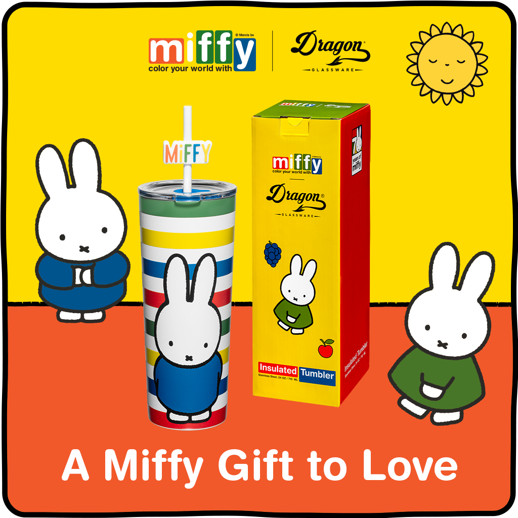Vaso Miffy de Rayas - 24 oz