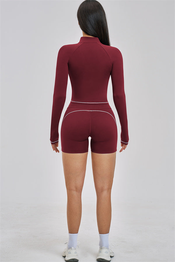 Conjunto de 3 piezas de chaqueta, top corto y pantalón corto Unbound