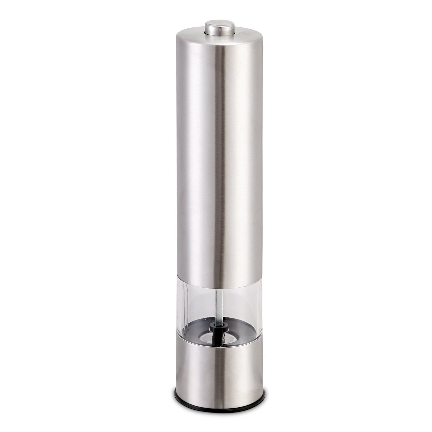 Molinillo Eléctrico de Sal y Pimienta con Luz, Grosor Ajustable, Acero Inoxidable, Salero y Pimentero a Pilas, Molinillo de Pimienta, Fácil de Rellenar y