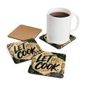 Let Me Cook Cork Coaster Set — Kitchen Drink Coasters, Chef Gift