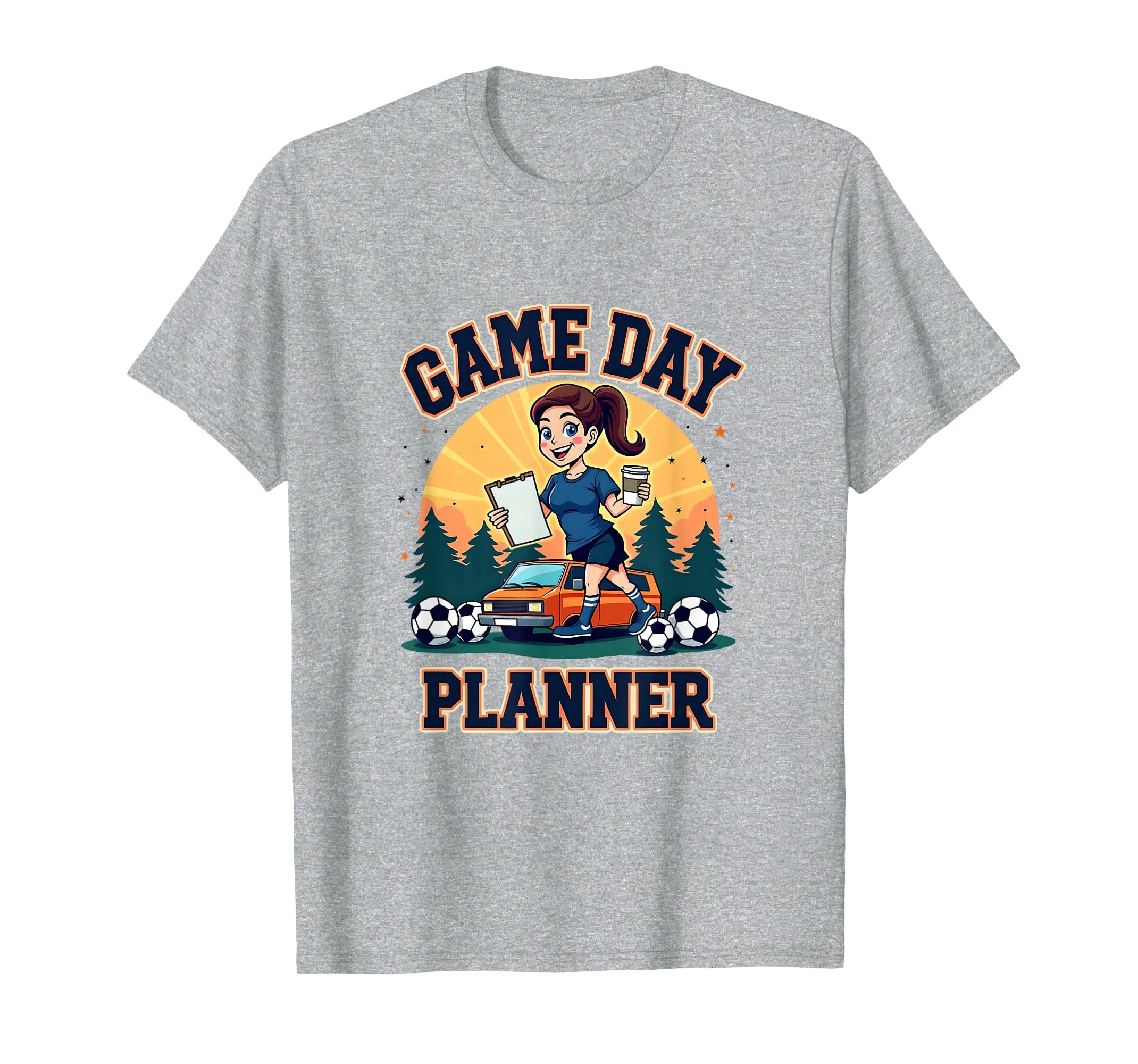 Camiseta "Soccer Mom Game Day Planner" - Grabado artístico personalizado para hombres y mujeres