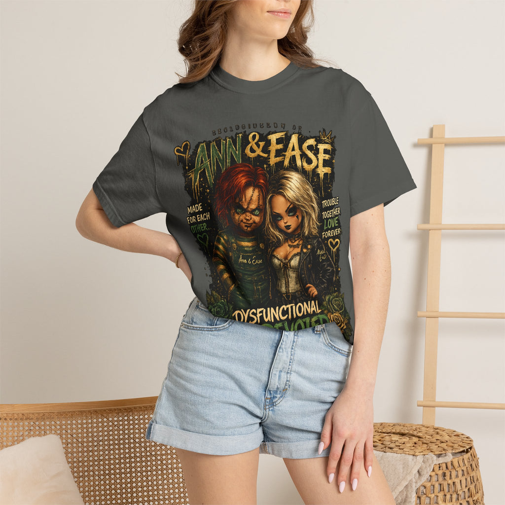Ann & Ease Camiseta Gráfica "Disfuncional Pero Devota"