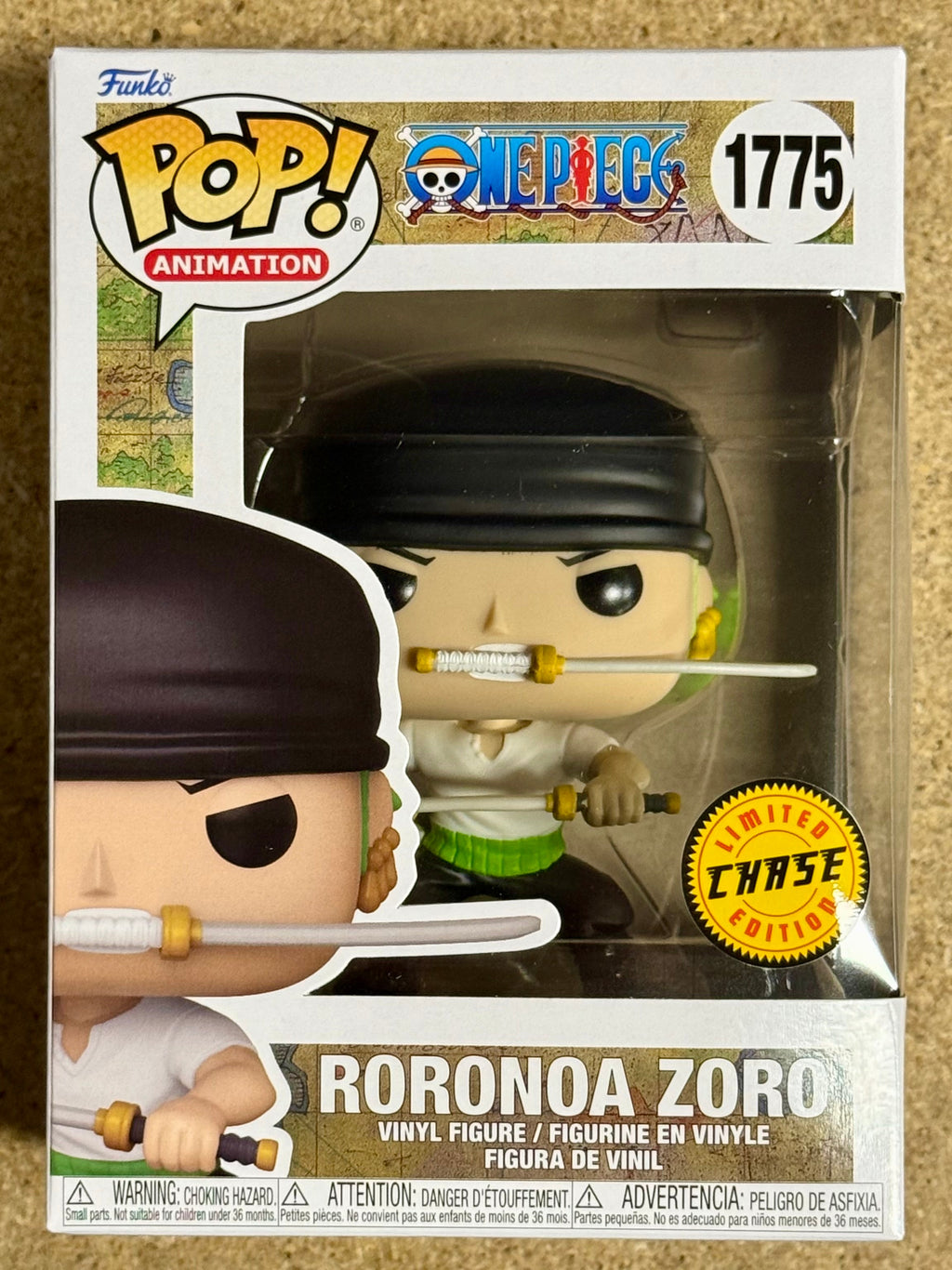 Funko Pop! Animación Persecución Roronoa Zoro con Bandana Negra #1775 One Piece 2024