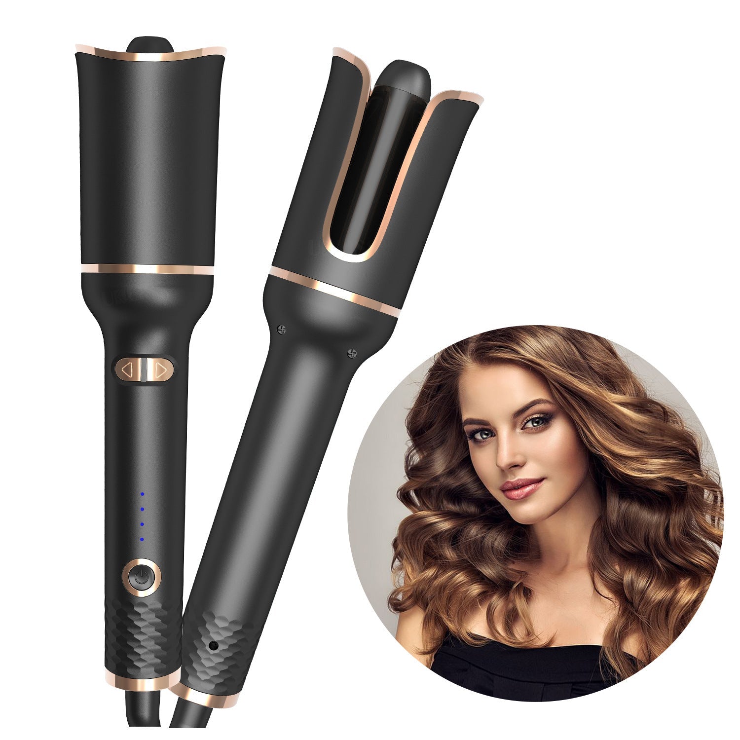 Automatic Spiral Curling Iron – Tourmaline Ceramic Negative Ion | 10-Temp Wet & Dry