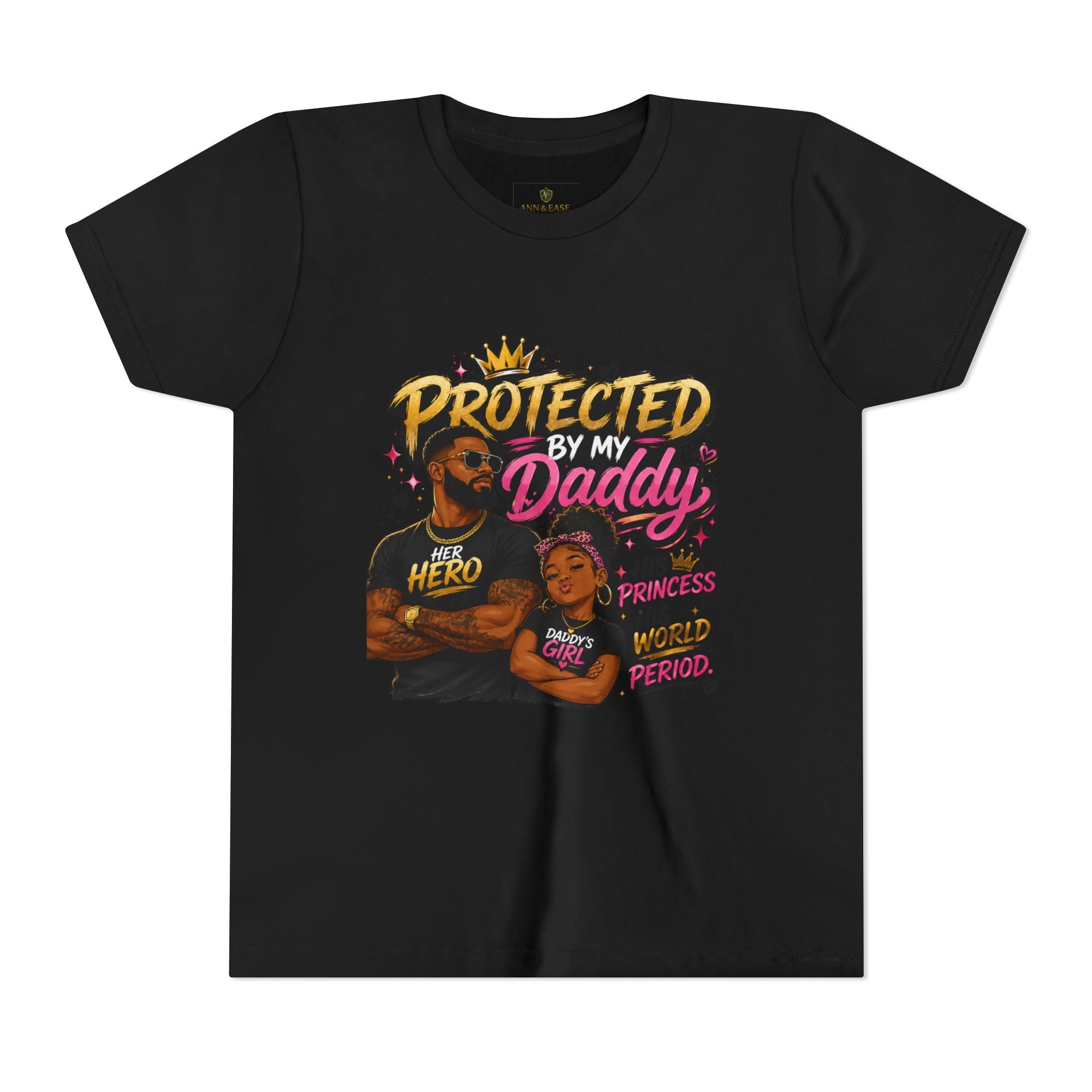 Daddy & Me Youth Tee — "Protected by My Daddy" Father-Daughter Graphic Shirt