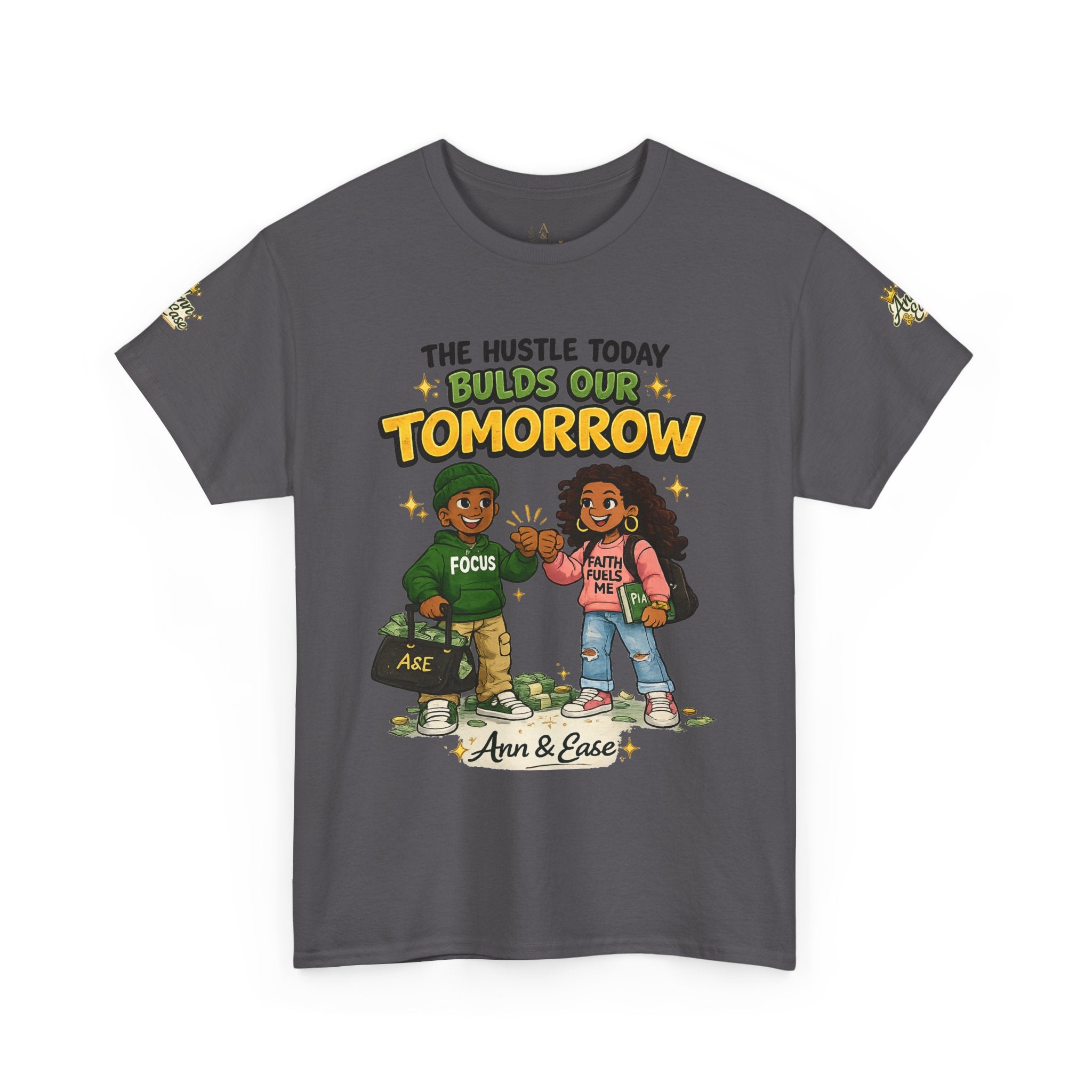 The Hustle Today Builds Our Tomorrow Tee — "Stay Focused, Keep Praying" Motivational T‑Shirt