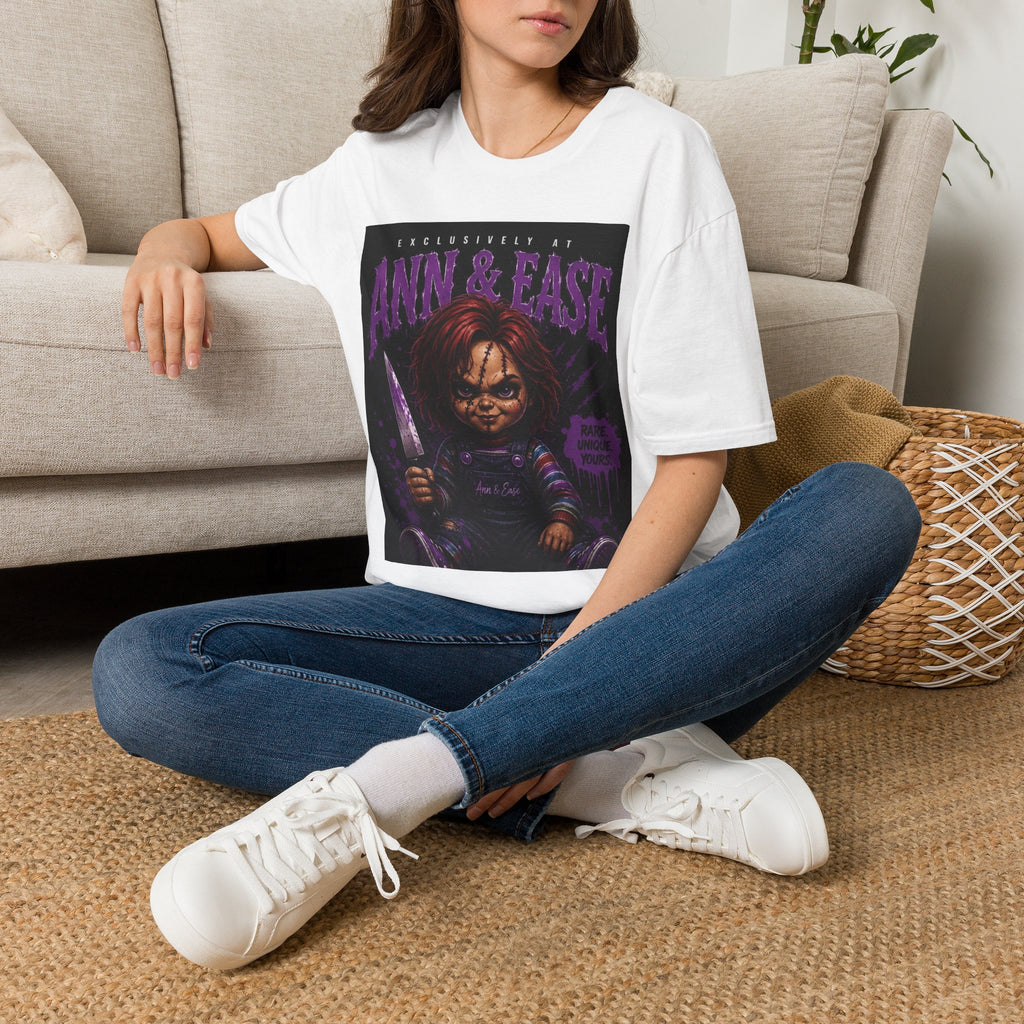 Chucky Horror Movie T-Shirt — "Ann & Ease" Retro Killer Doll Graphic Tee