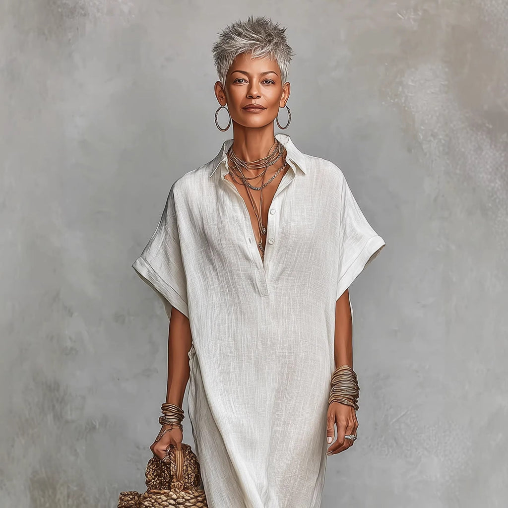 Women’s Loose Long Batwing Sleeve Dress