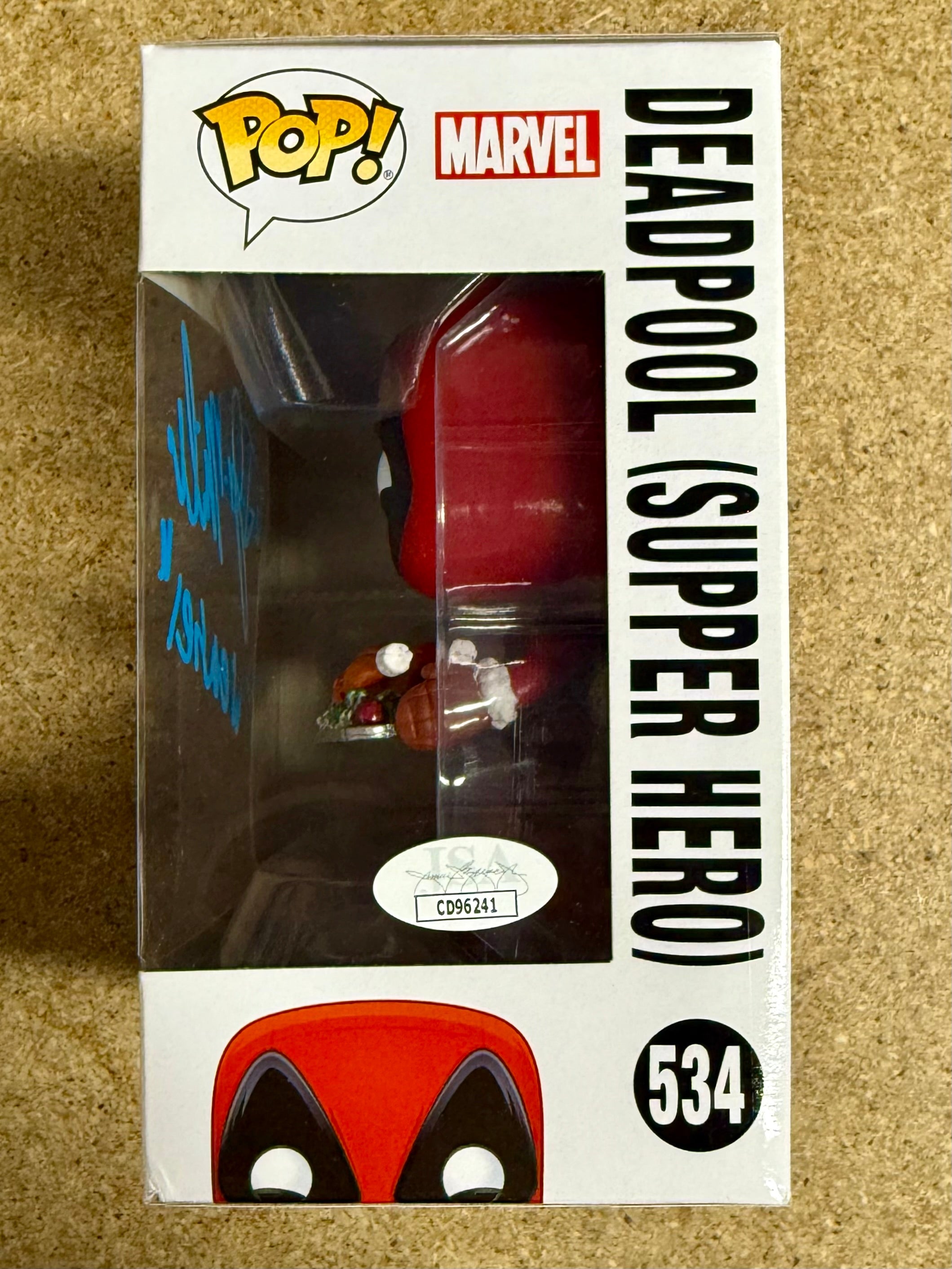 Funko Pop! #534 de "Weasel" de Deadpool firmado por TJ Miller para el Día de Acción de Gracias, con certificado de autenticidad de JSA