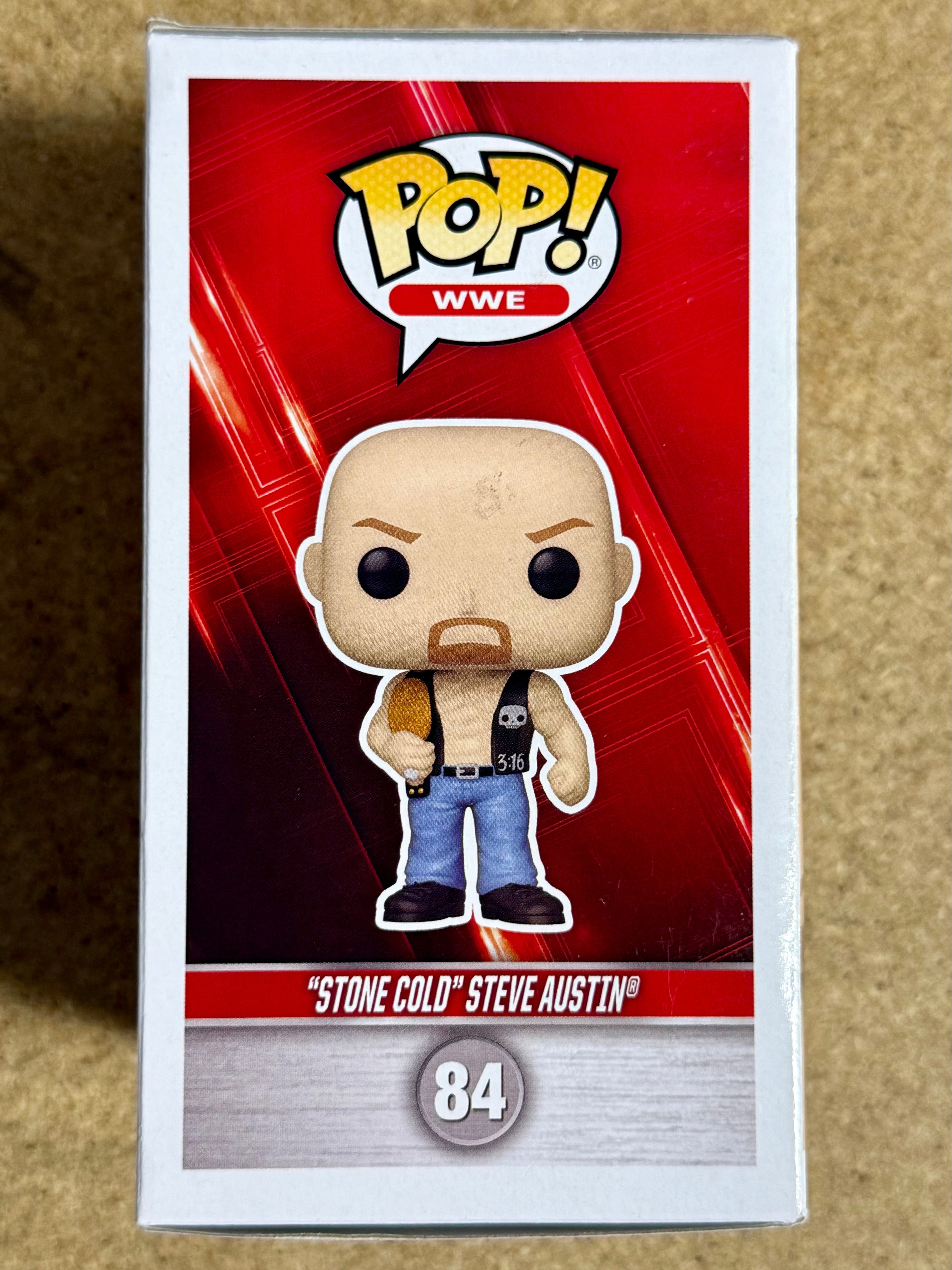 ¡Funko Pop! WWE Stone Cold Steve Austin con cinturón Smoking Skull #84 Stunner 2021