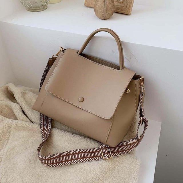 Casual Simple Leather Crossbody Bag For Women And Girls Designer Shoulder Messenger Travel Bag For Ladies