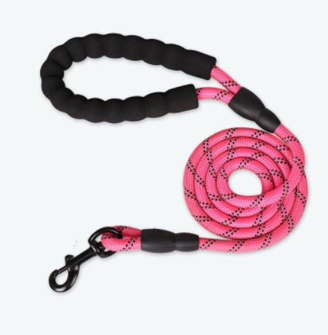 Nylon Reflective Dog Leash — 6 Colors, 9 Size Options