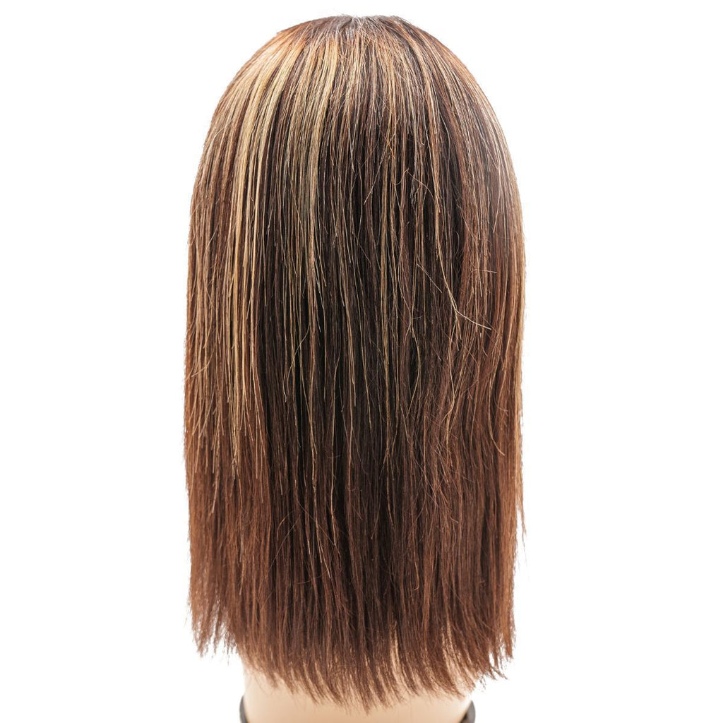 Peluca Bob de Cabello Humano 100% con Encaje Frontal Transparente 13x4 Buttercup
