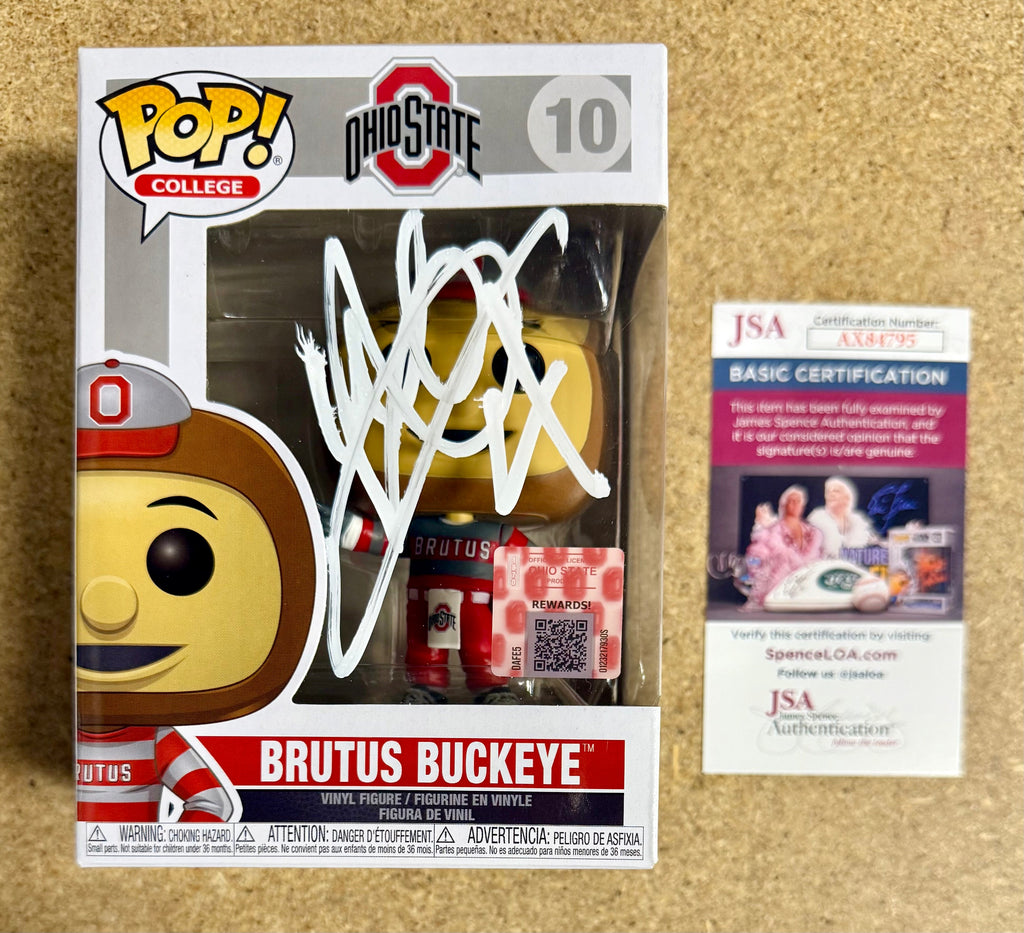 Will Allen firmó Ohio State Buckeye Mascot Funko Pop! #10 con COA de JSA