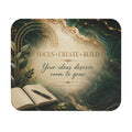 Inspirational Desk Mouse Pad — "Focus • Create • Build — Your ideas deserve room to grow"