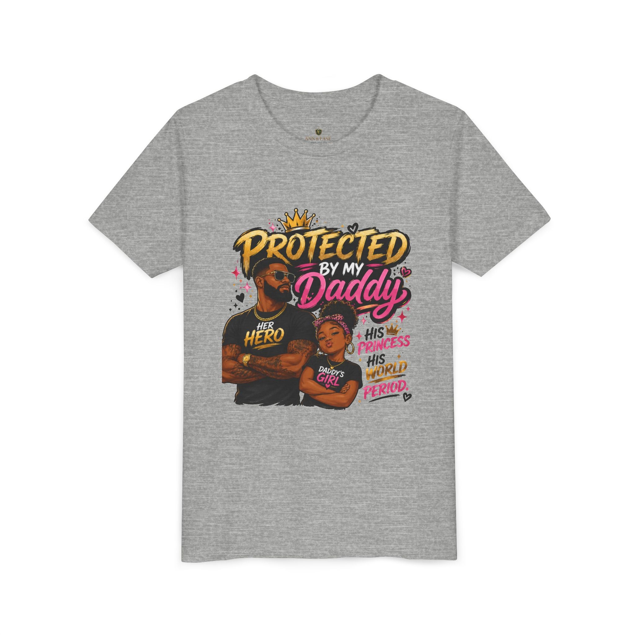Daddy & Me Youth Tee — "Protected by My Daddy" Father-Daughter Graphic Shirt