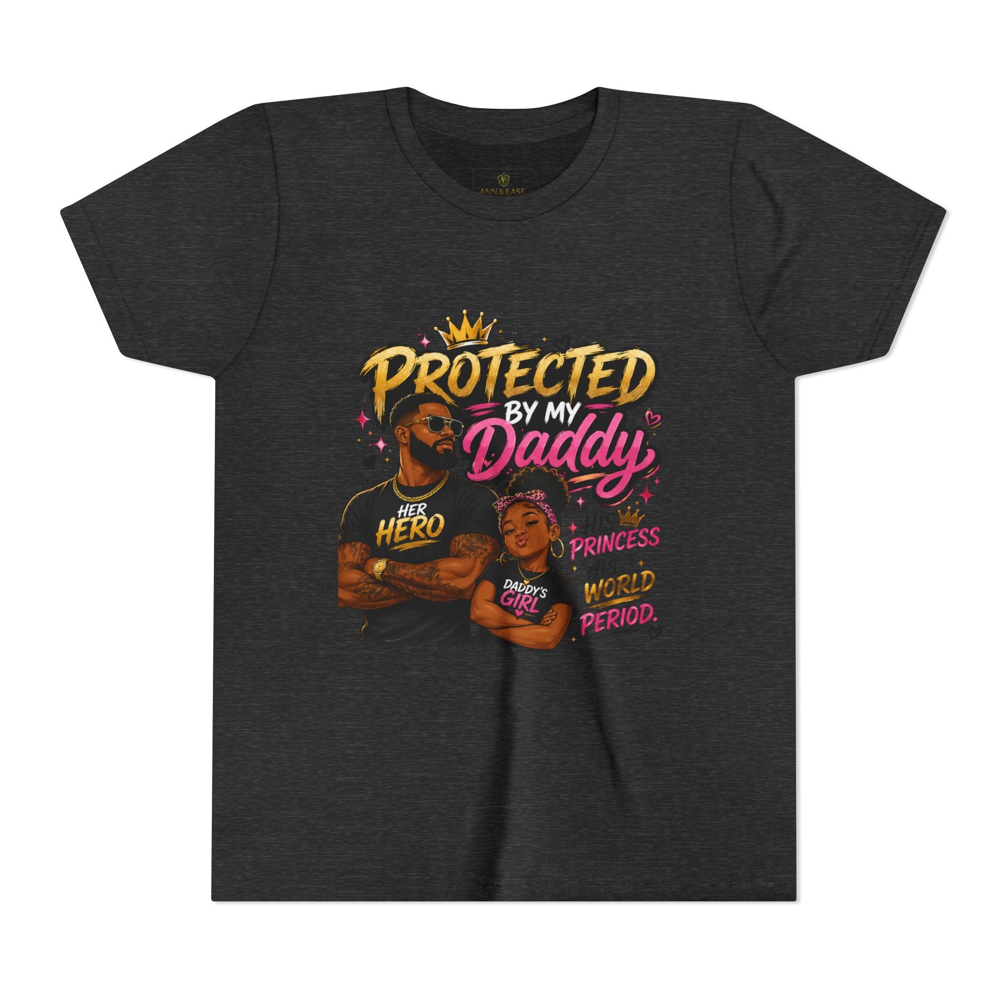 Daddy & Me Youth Tee — "Protected by My Daddy" Father-Daughter Graphic Shirt