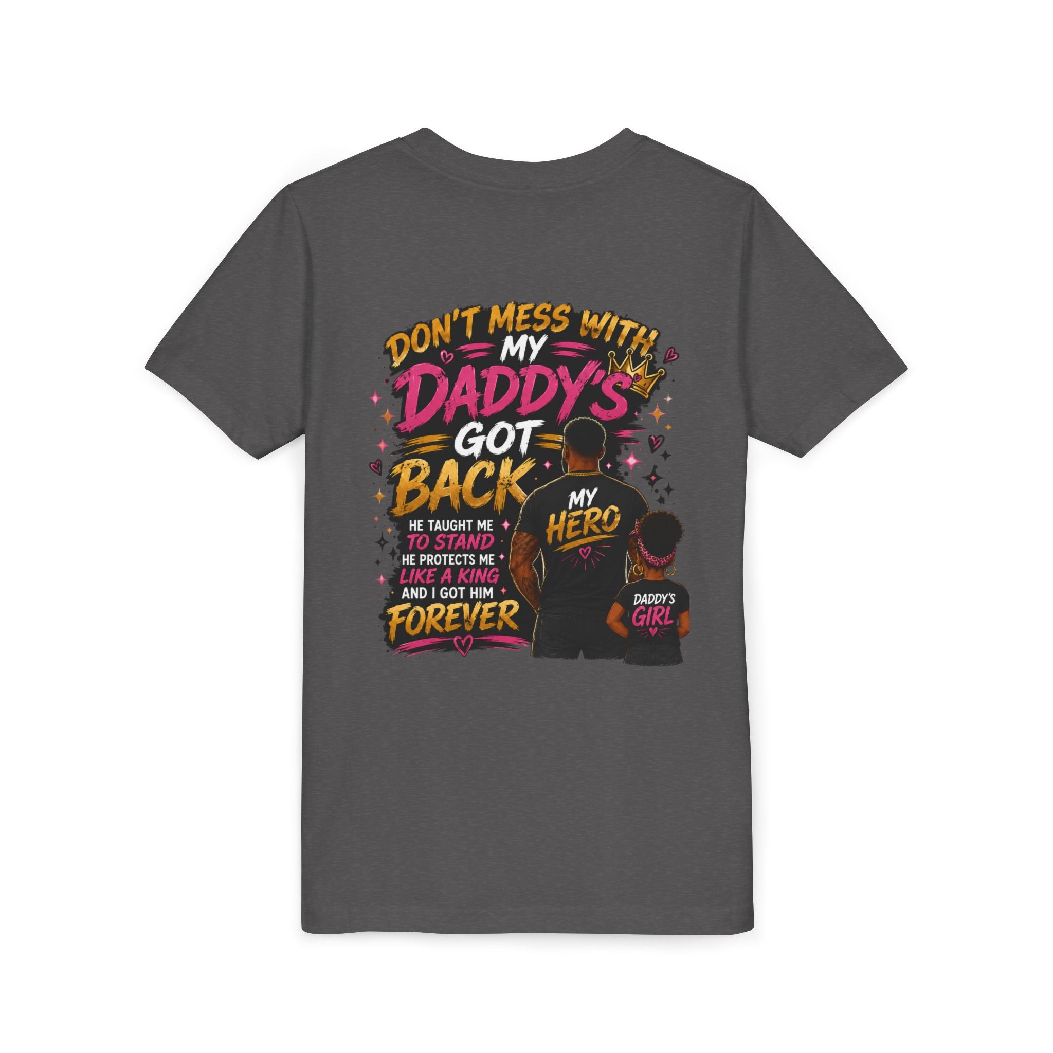Daddy & Me Youth Tee — "Protected by My Daddy" Father-Daughter Graphic Shirt