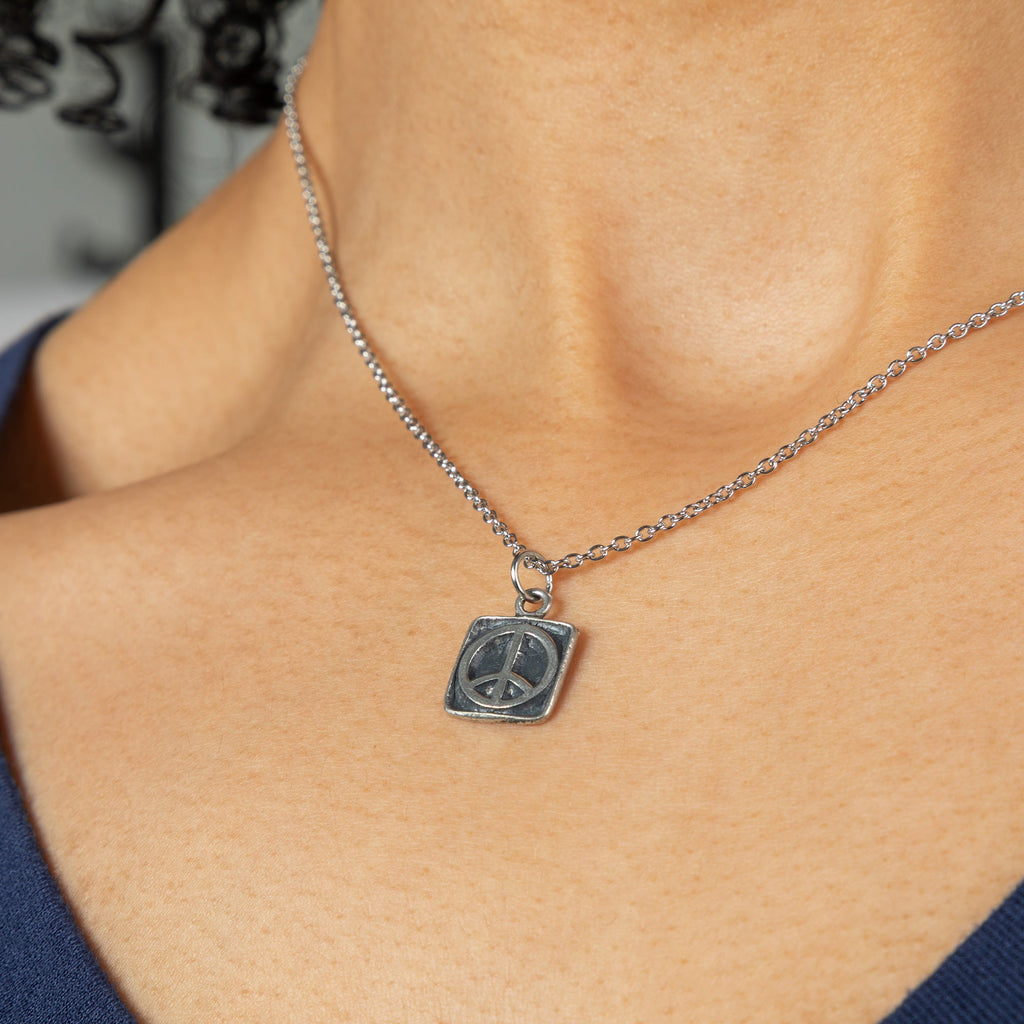 Mindfully Living Pewter Necklace