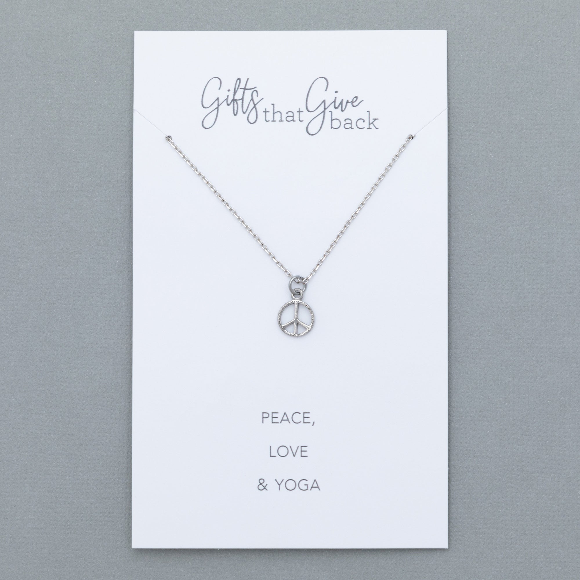 Mindfully Living Pewter Necklace