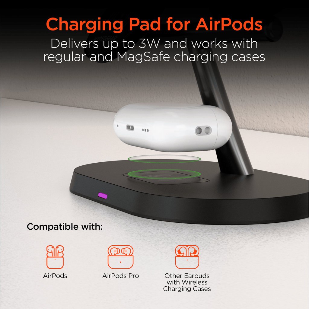 HyperGear MaxCharge Pro 3-in-1 Magsafe Charging Stand