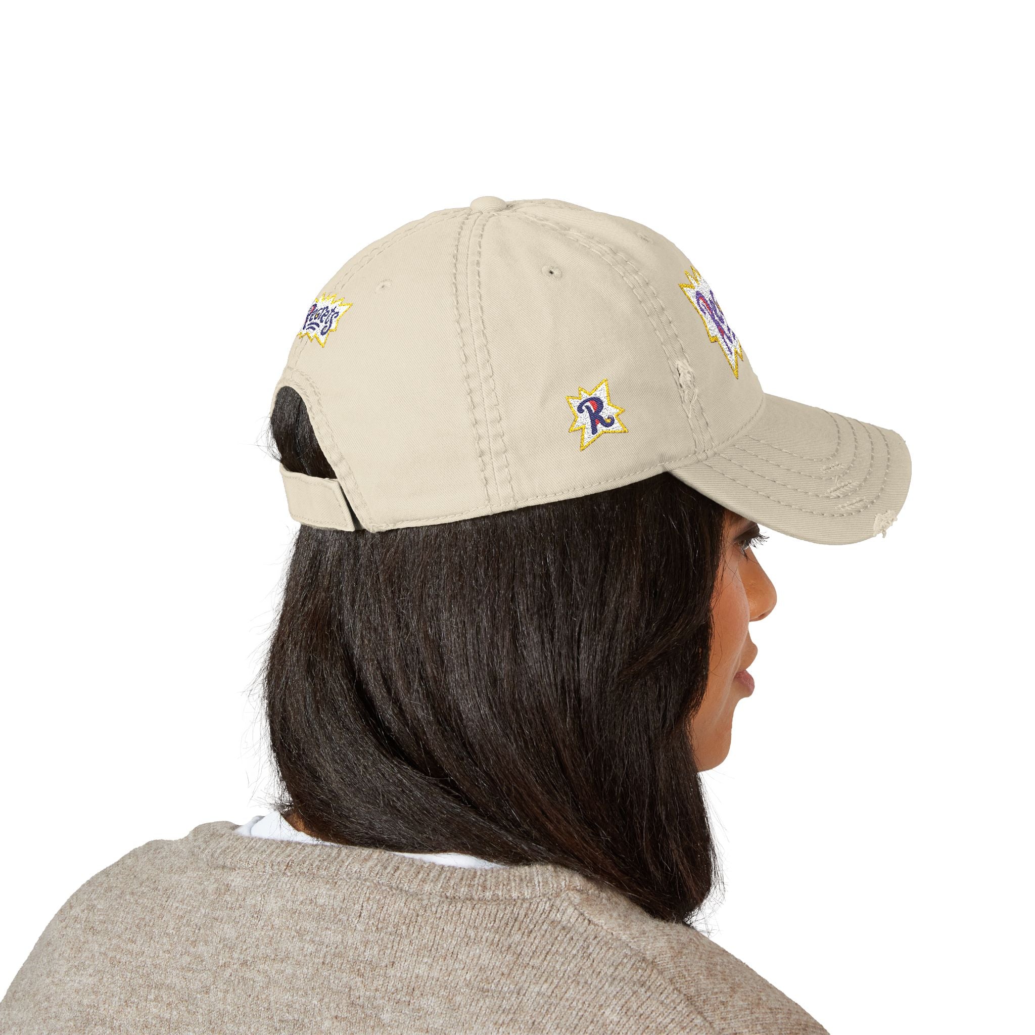 Gorra de papá 'Regrets' bordada desgastada - Gorra de streetwear vintage