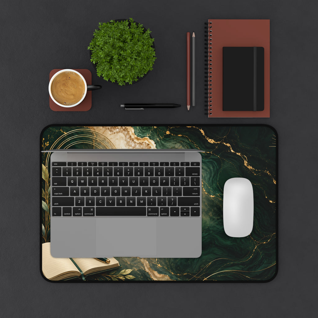 Motivational Desk Mat — "Focus • Create • Build — Your ideas deserve room to grow"