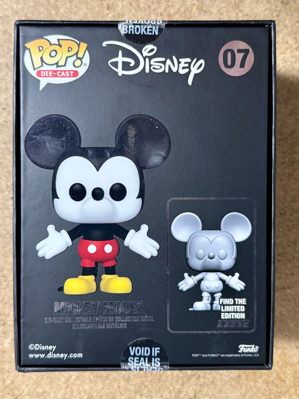 Funko Pop! Die-Cast Mickey Mouse #07 Disney Funko Shop Exclusivo 2022