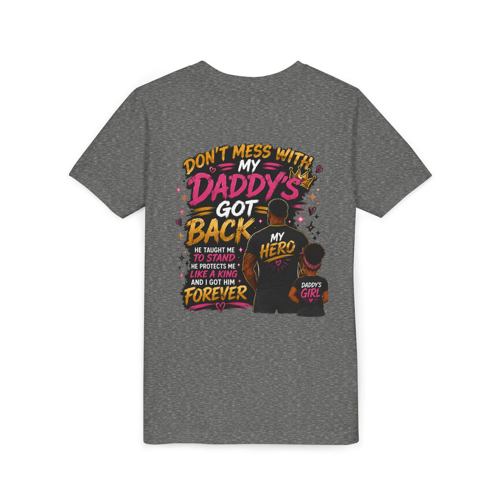 Daddy & Me Youth Tee — "Protected by My Daddy" Father-Daughter Graphic Shirt