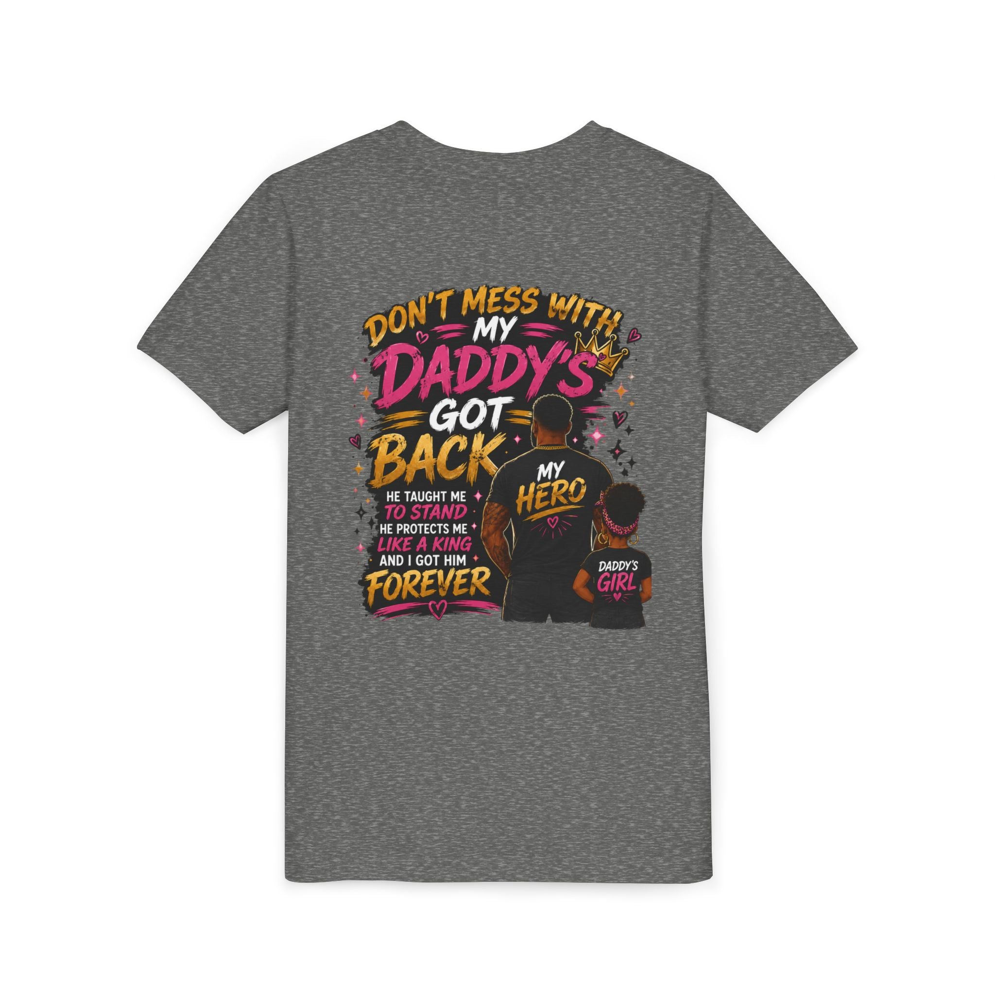 Daddy & Me Youth Tee — "Protected by My Daddy" Father-Daughter Graphic Shirt
