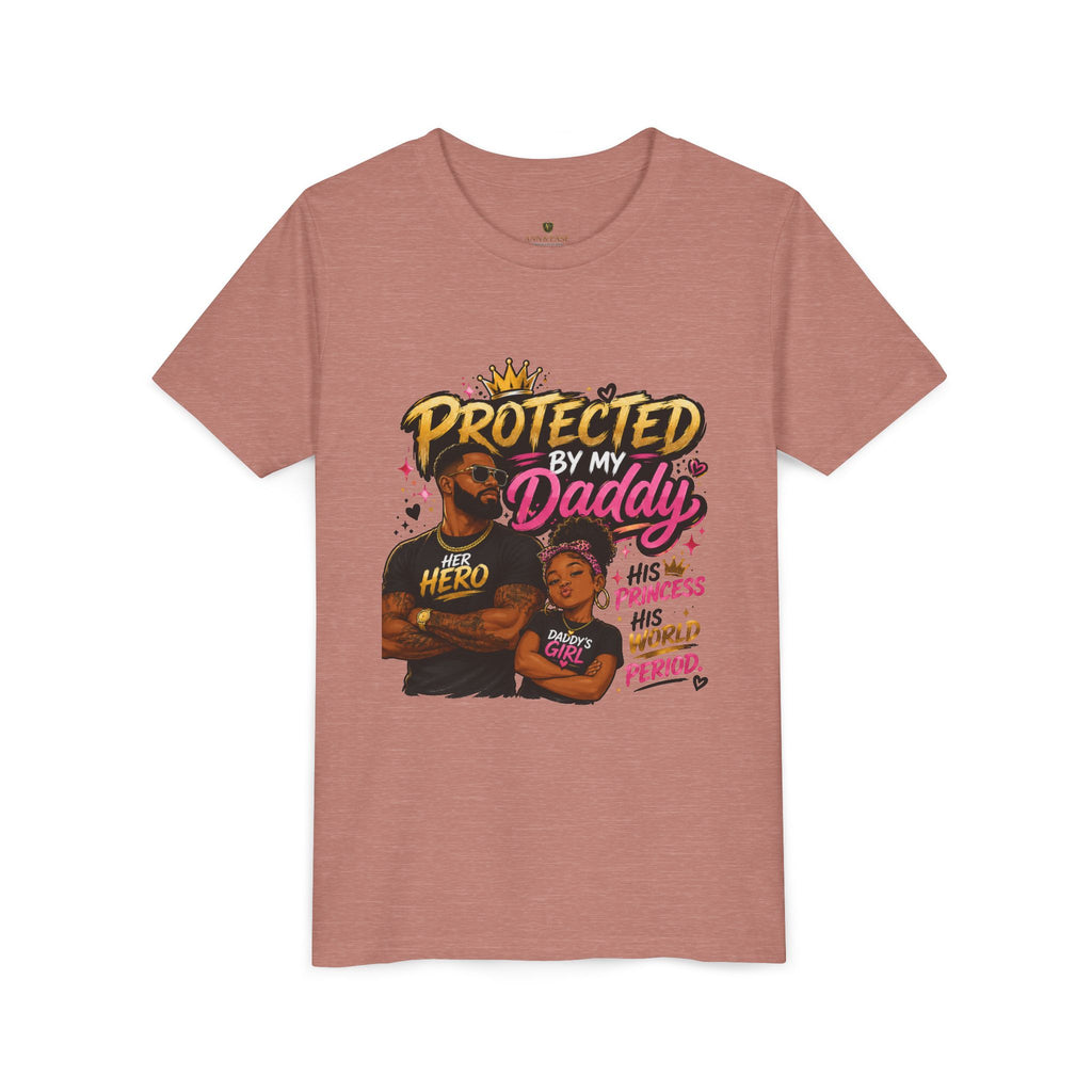 Daddy & Me Youth Tee — "Protected by My Daddy" Father-Daughter Graphic Shirt