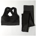 Conjunto de leggings texturizados y sujetador deportivo