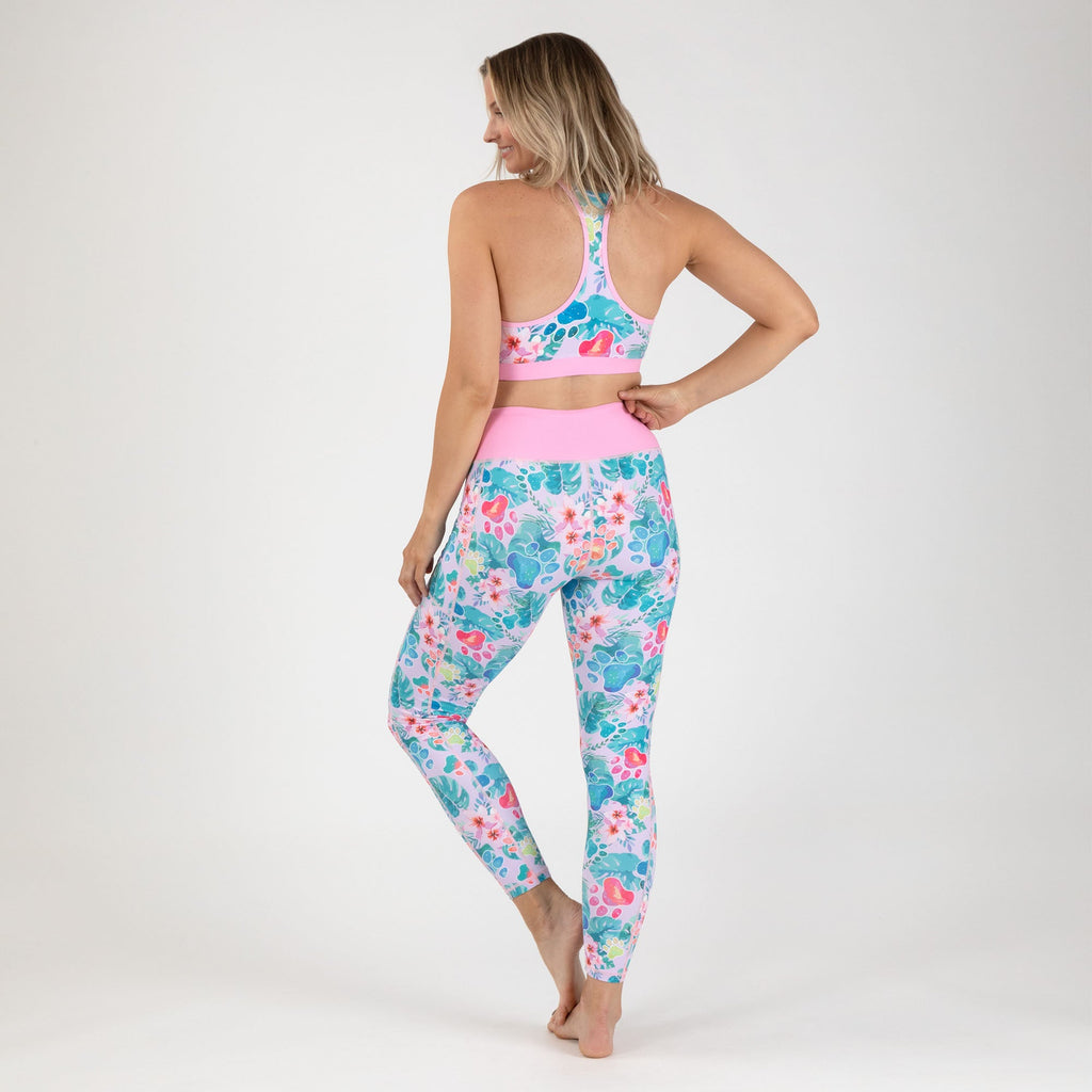 Conjunto de sujetador deportivo racerback y leggings