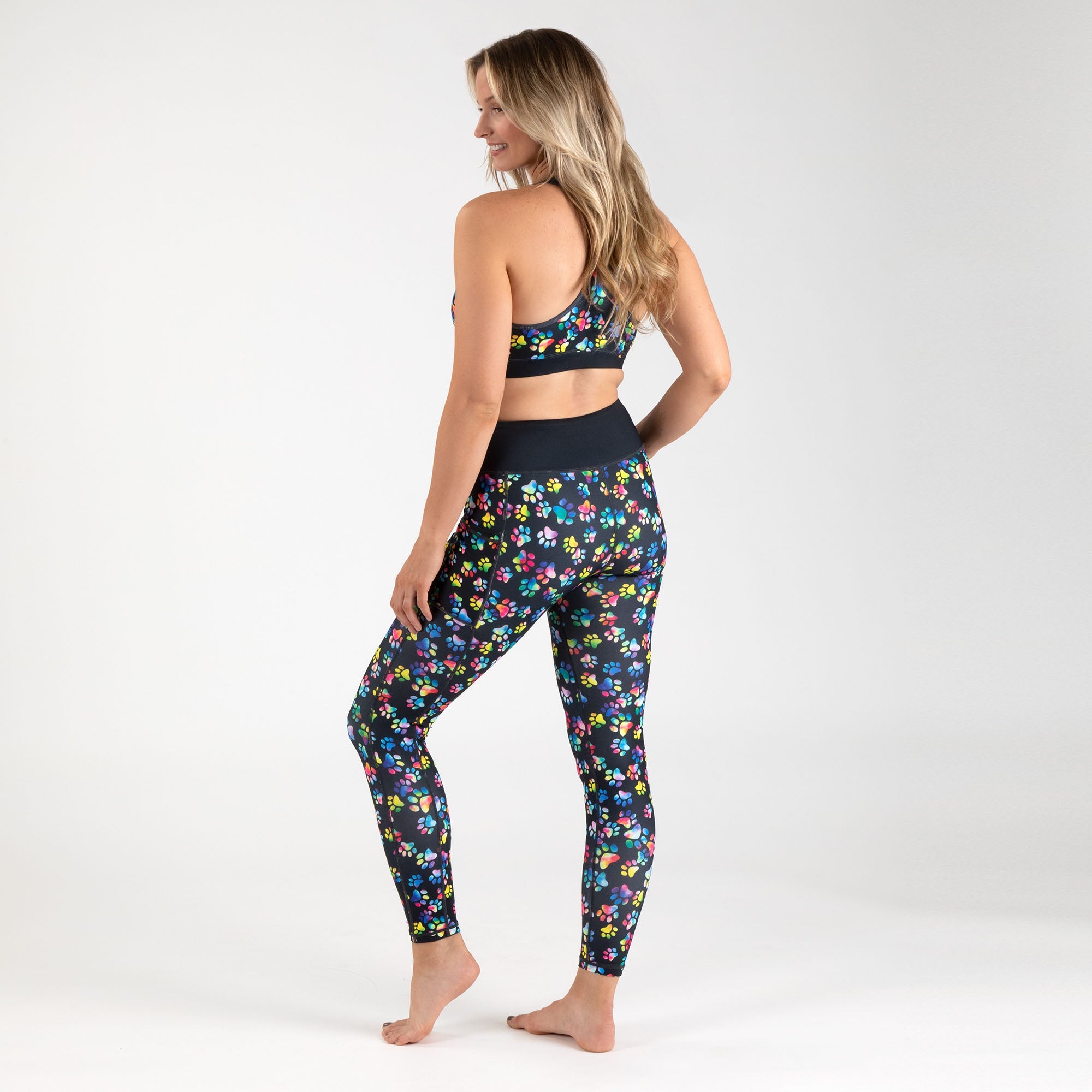 Conjunto de sujetador deportivo racerback y leggings