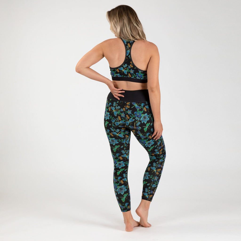 Conjunto de sujetador deportivo racerback y leggings